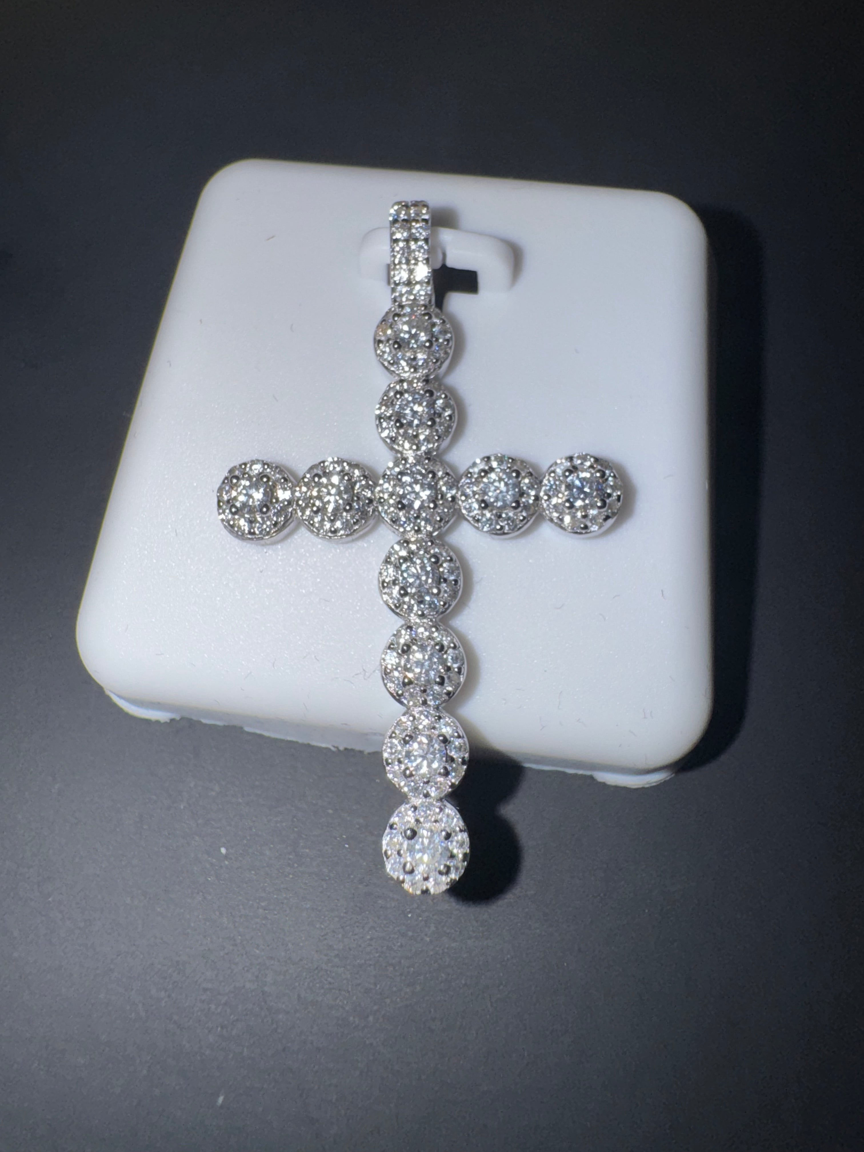 Moissanite Cross Pendant | 925 Silver | Iced Out Cross Necklace Pendant
