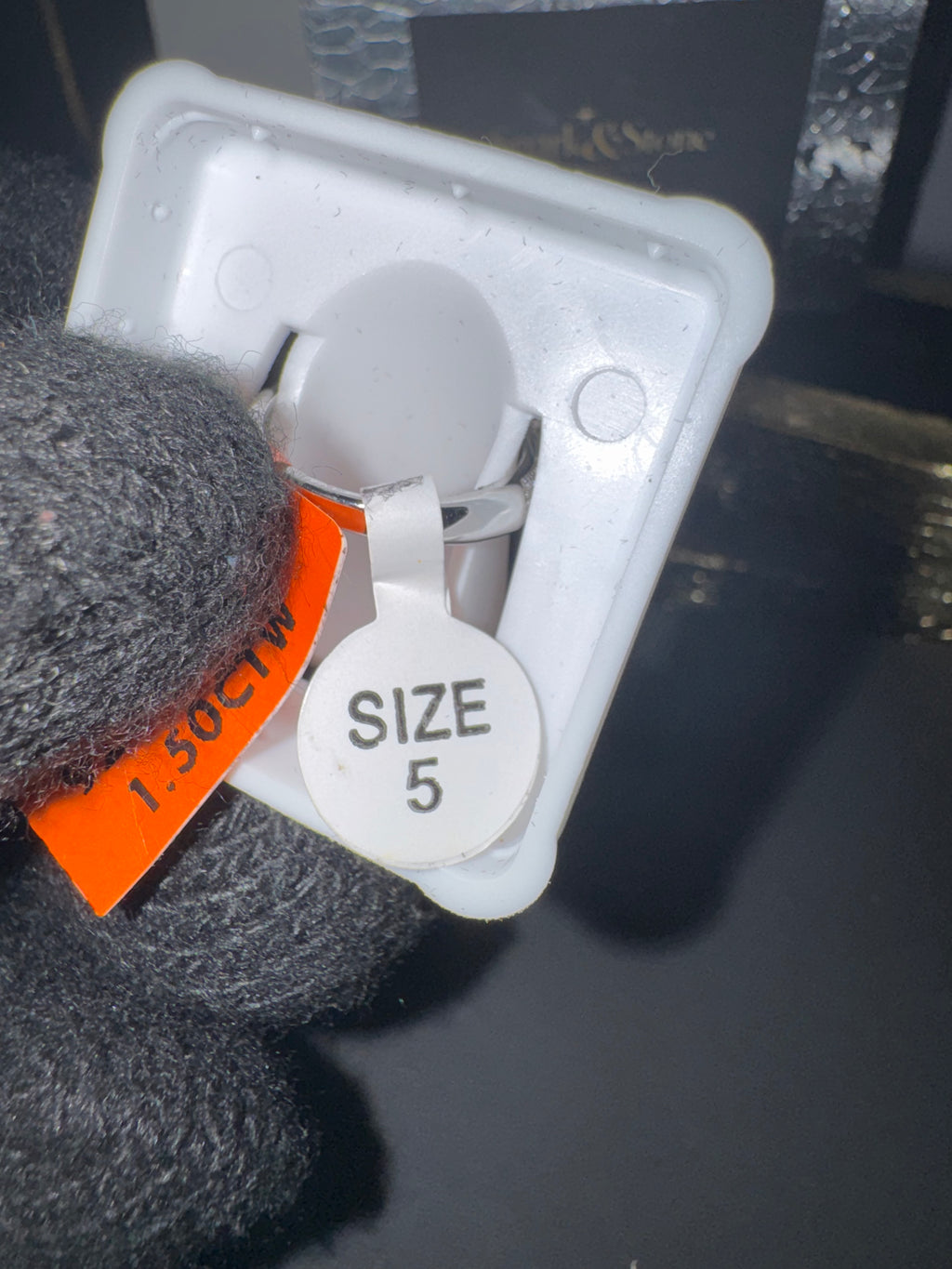 Moissanite Ring | 925 Silver |Past, Present, Future Engagement Style Ring - Size 5